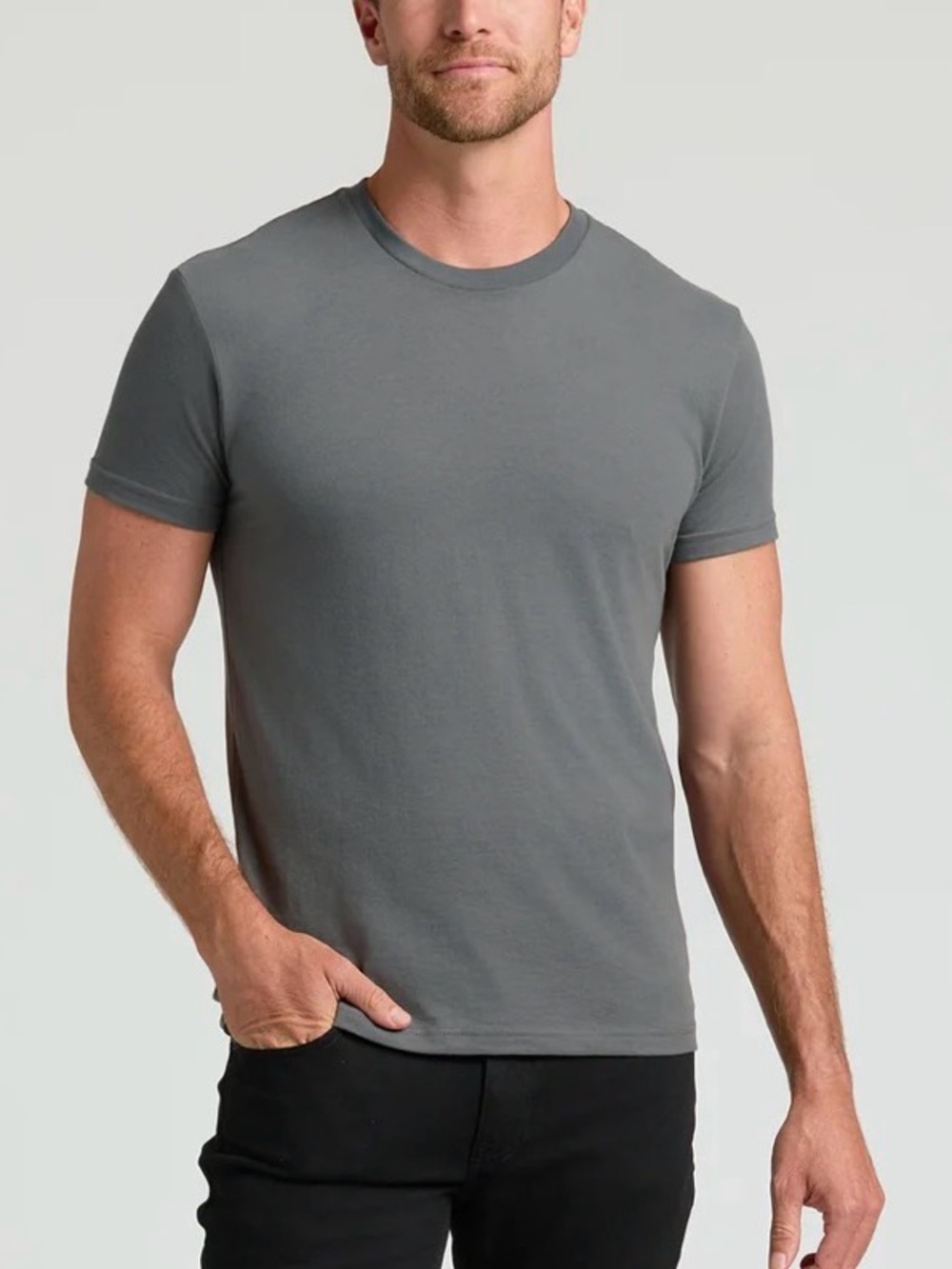 True Classic Classic Crew Neck Tee Grey Large NWT IN PACKAGE